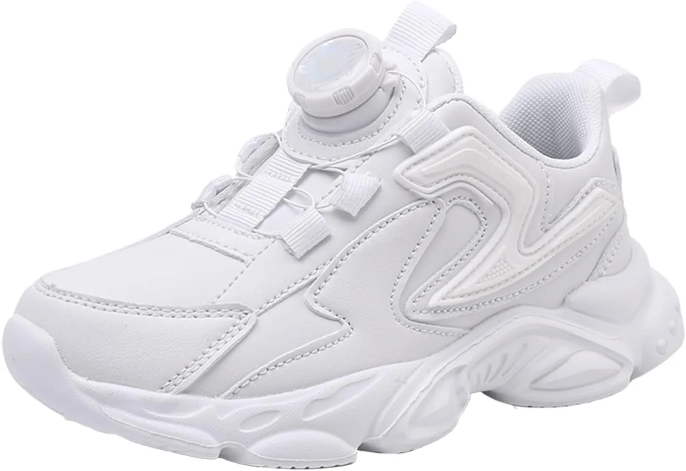 Sneakers for Girls Breathable Running Shoes Kids Lace Up Thick Sole Comfortable Sports Lightweight Casual Walking Sneakers