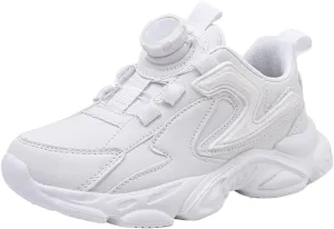 Sneakers for Girls Breathable Running Shoes Kids Lace Up Thick Sole Comfortable Sports Lightweight Casual Walking Sneakers