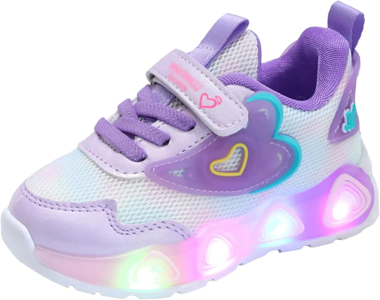 Sneakers for Girls Fashion Light Up Breathable Running Shoes for Girls Walking Sports Flashing Shoes with Anti-Slip Sole