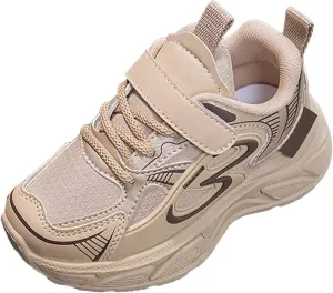 Sneakers for Girls Lace Up Running Shoes Kids Breathable Casual Shoes with Loop and Hook Lightweight Walking Sneaker