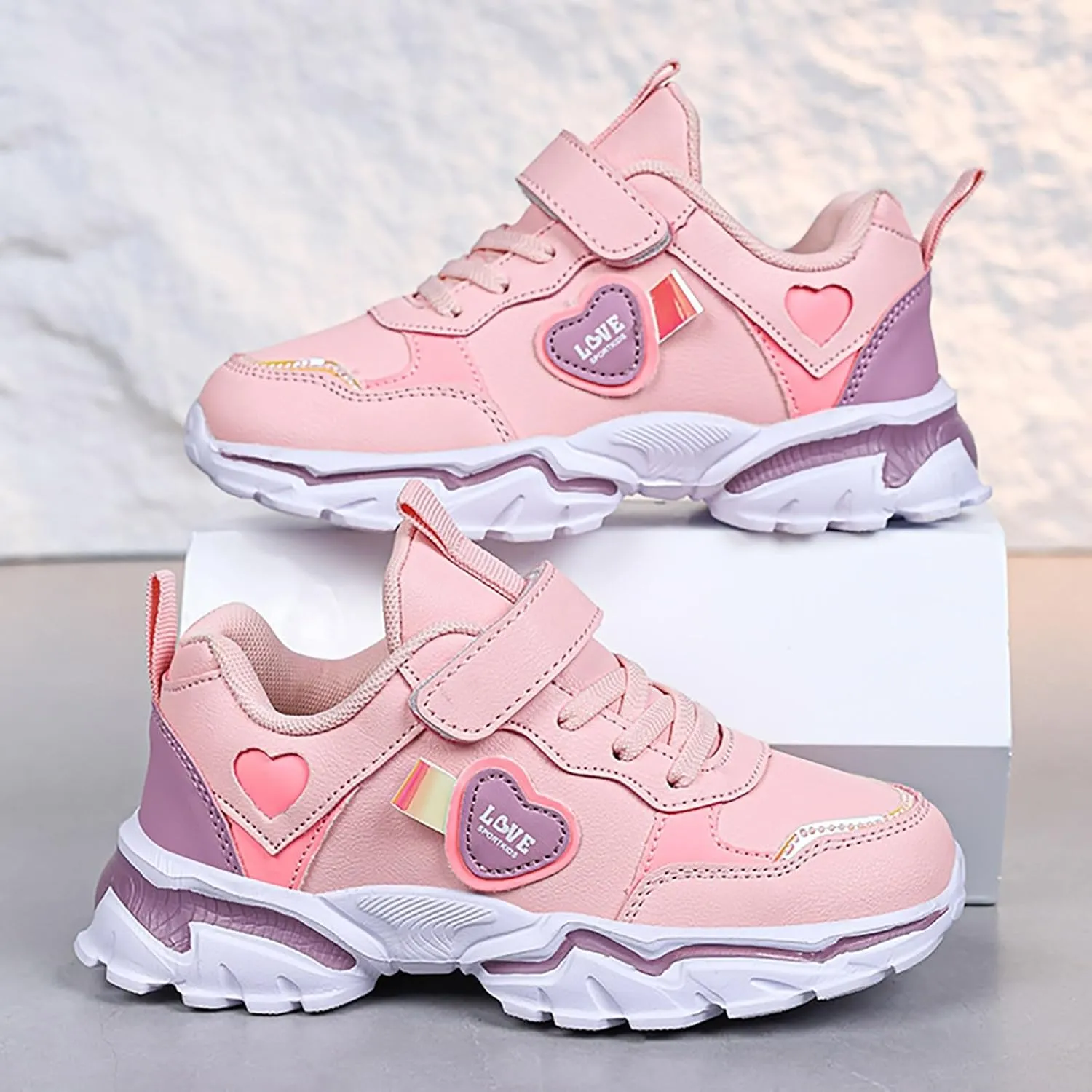 Sneakers for Girls Tennis Running Shoes for Kids Athletic Sports Gym Lightweight Casual Walking Wide School Sneakers
