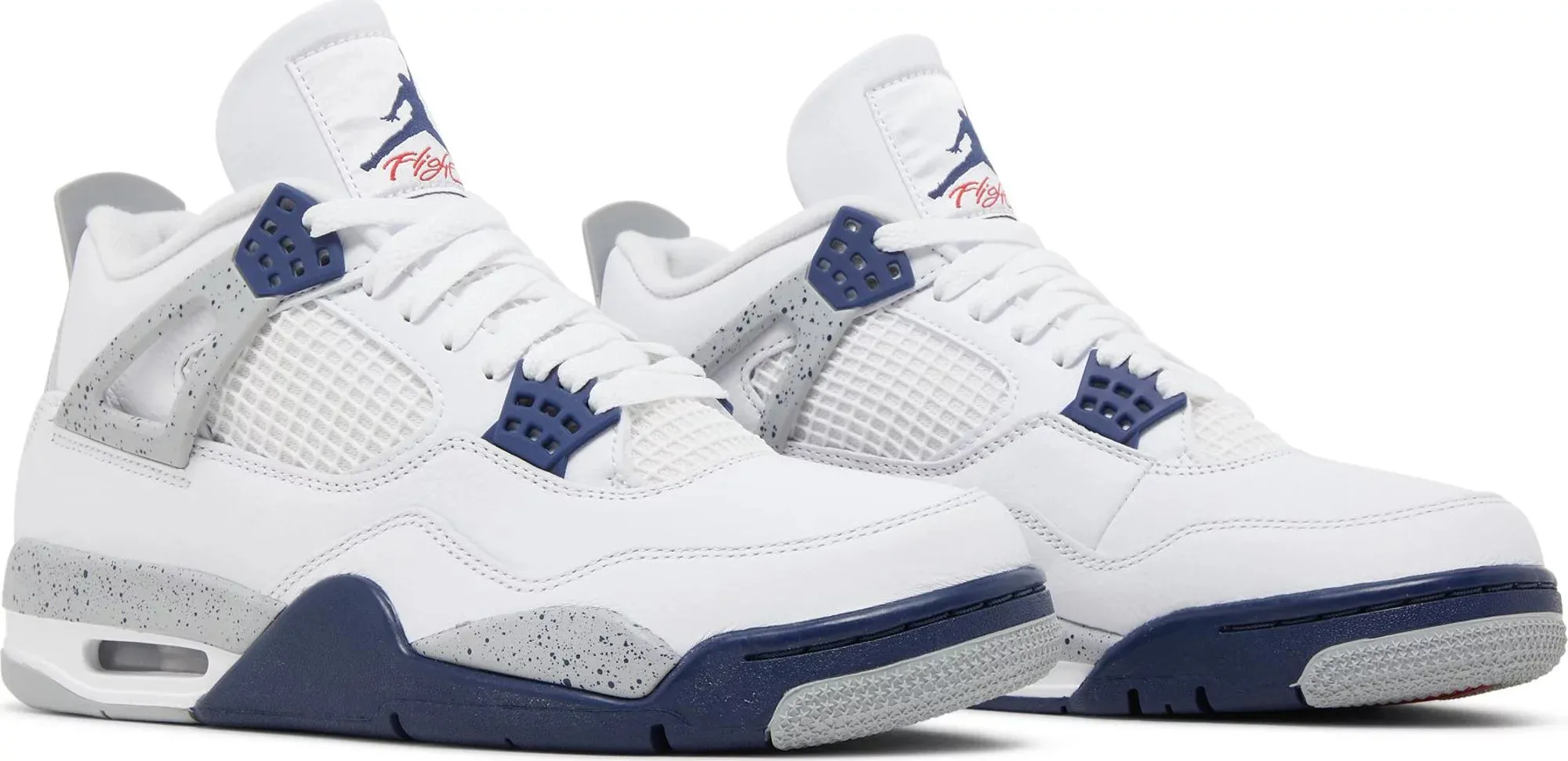 Air Jordan 4 Retro Midnight Navy Tear Resistant Upper Material Versatile Fit