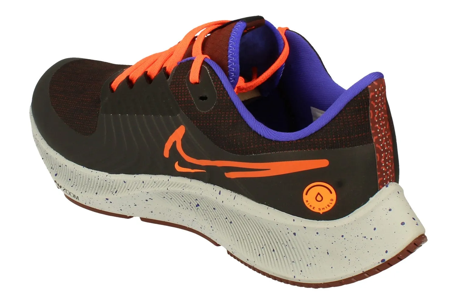 professional runner shoes responsiveness Nike Air Zoom Pegasus 38 Shield | Mens | Black Orange