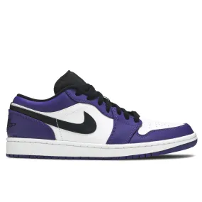 Light color option seasonal running shoes Air Jordan 1 Low Court Purple White
