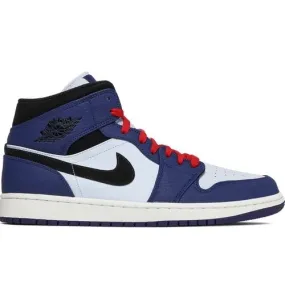 check - design shoes Air Jordan 1 Mid Deep Royal Blue Black