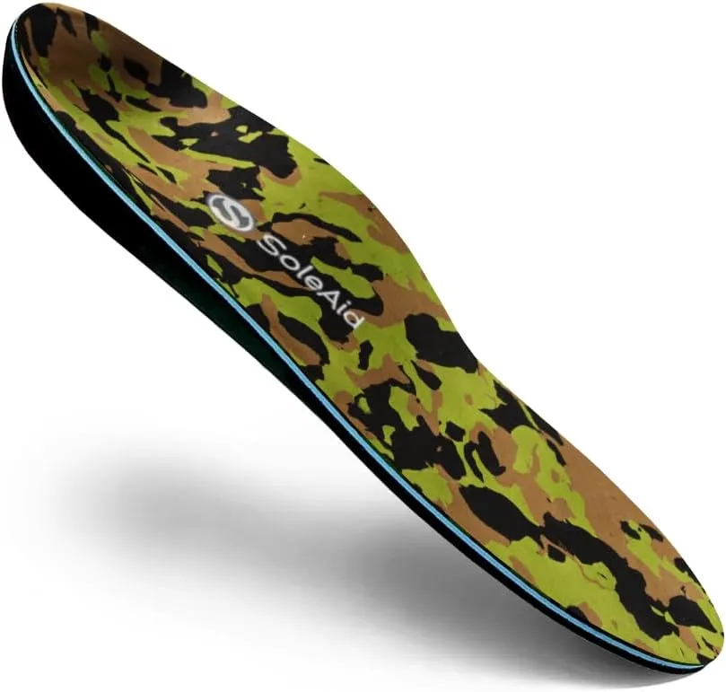 SoleAid Work III Performance Insoles - Anti-Fatigue Medium Flex Arch Support Comfort Orthotic Shoe/Boot Insert - Triple Layered Shock-Absorbing Foam Cushioned Insole (Women - / Men 14-15)