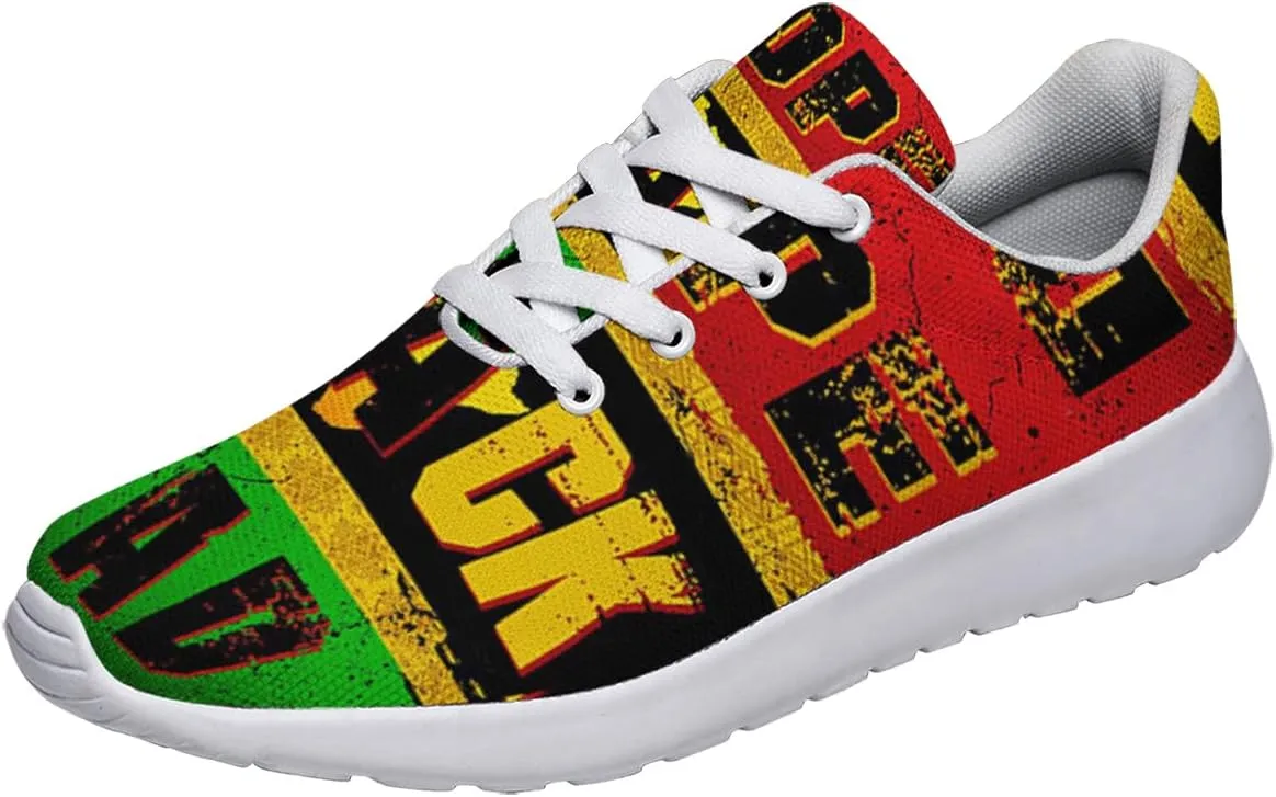 Sonzj-II Mens Womens Slip On Running Shoes Lace-up Athletic Tennis Walking Sneaker