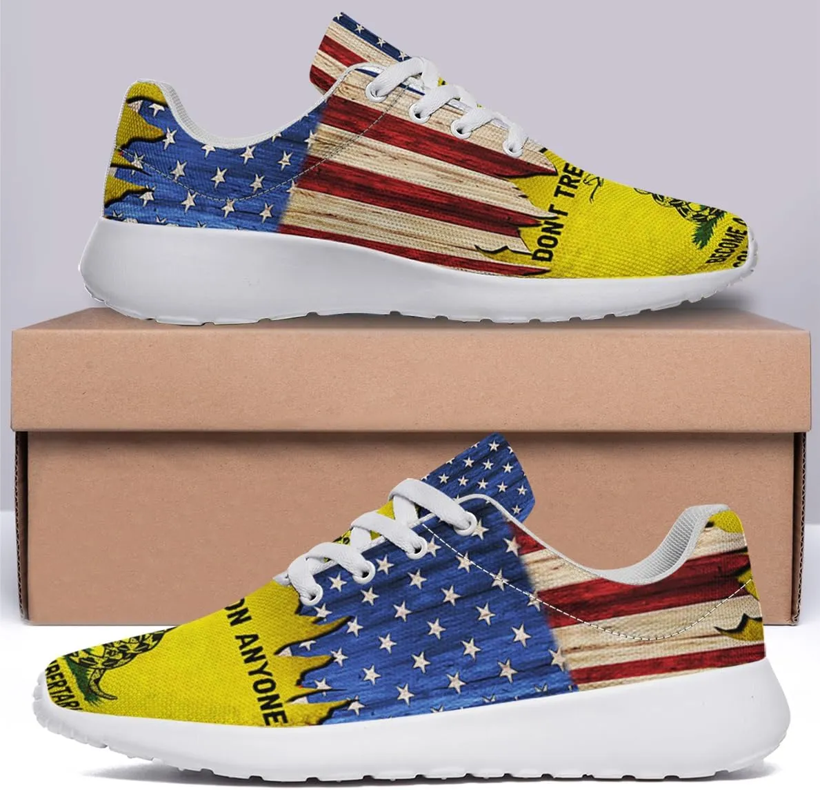 Sonzj-II Mens Womens Slip On Running Shoes Lace-up Athletic Tennis Walking Sneaker
