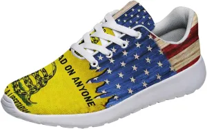 Sonzj-II Mens Womens Slip On Running Shoes Lace-up Athletic Tennis Walking Sneaker