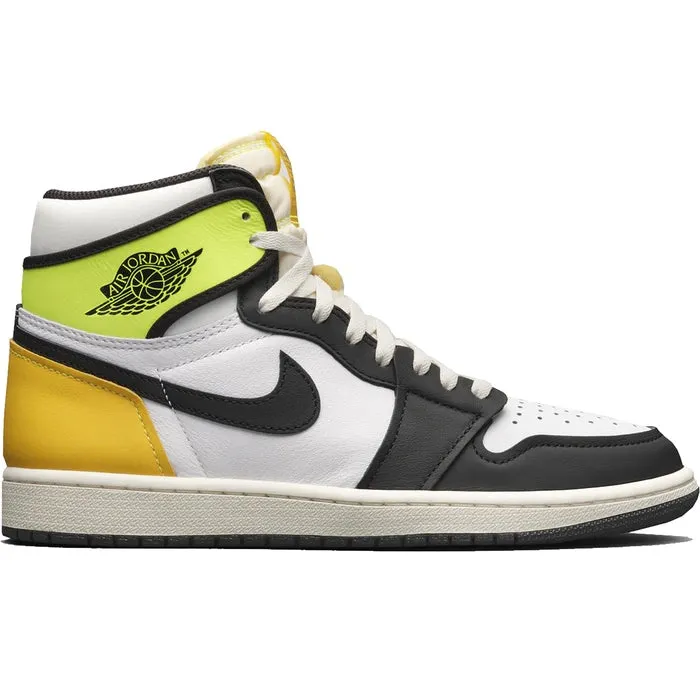 Air Jordan 1 Retro High White Black Volt University Gold Comfortable Collar Padding