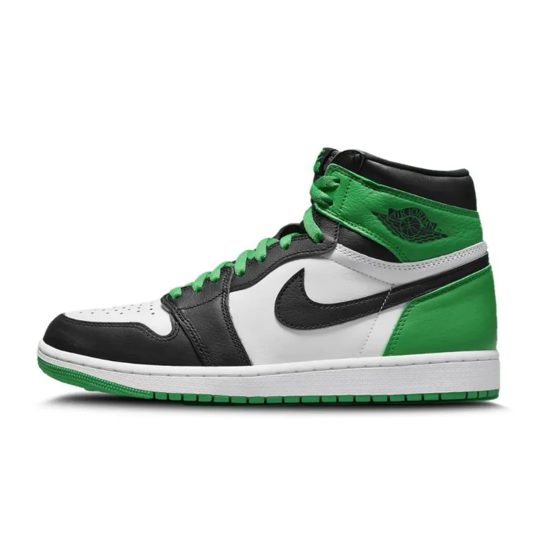 Air Jordan 1 High Black and Lucky Green Style