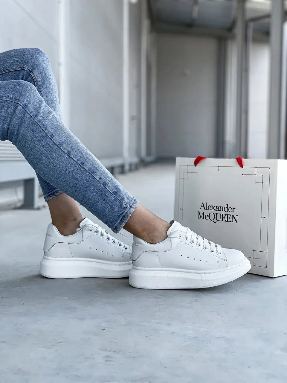 Alexander McQueen Oversized Leather White Motion Control Design