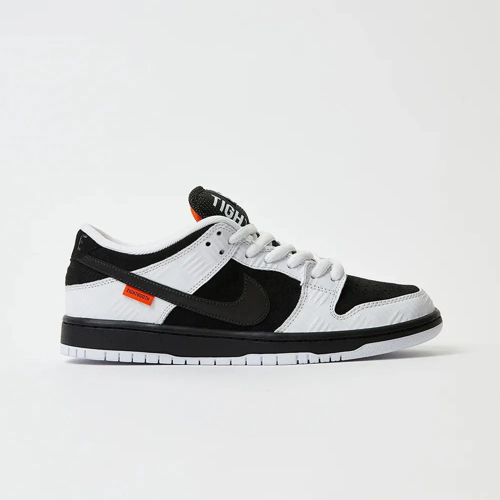 Nike SB 'Tightbooth' Dunk Low QS Skate Shoes - White/Black-Safety Orange Flat Wear