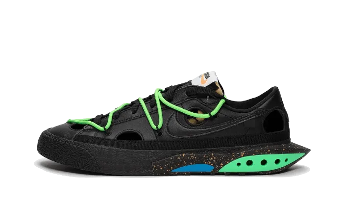 Blazer Low Off-White Black Green diabetic running shoes
