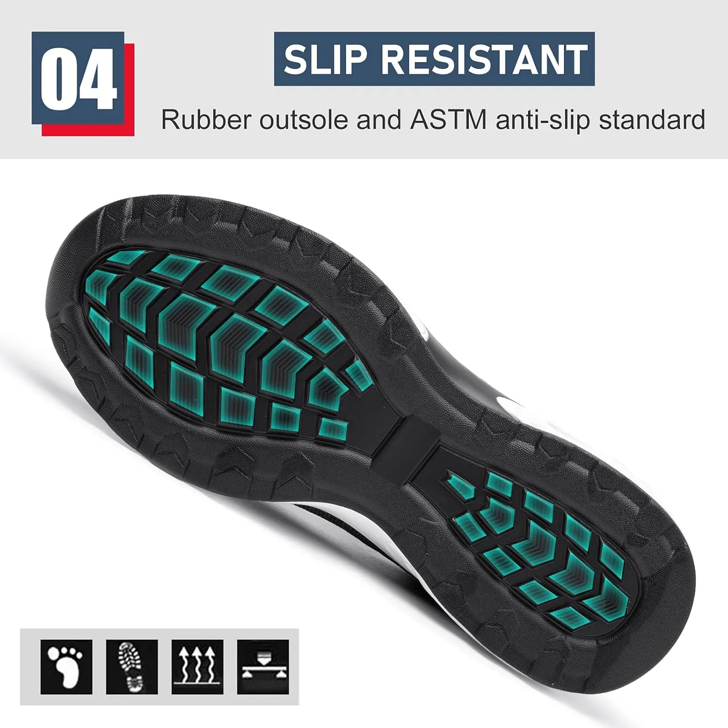 Steel Toe Shoes for Men Comfortable Safety Shoes Non Slip Steel Toe Sneaker