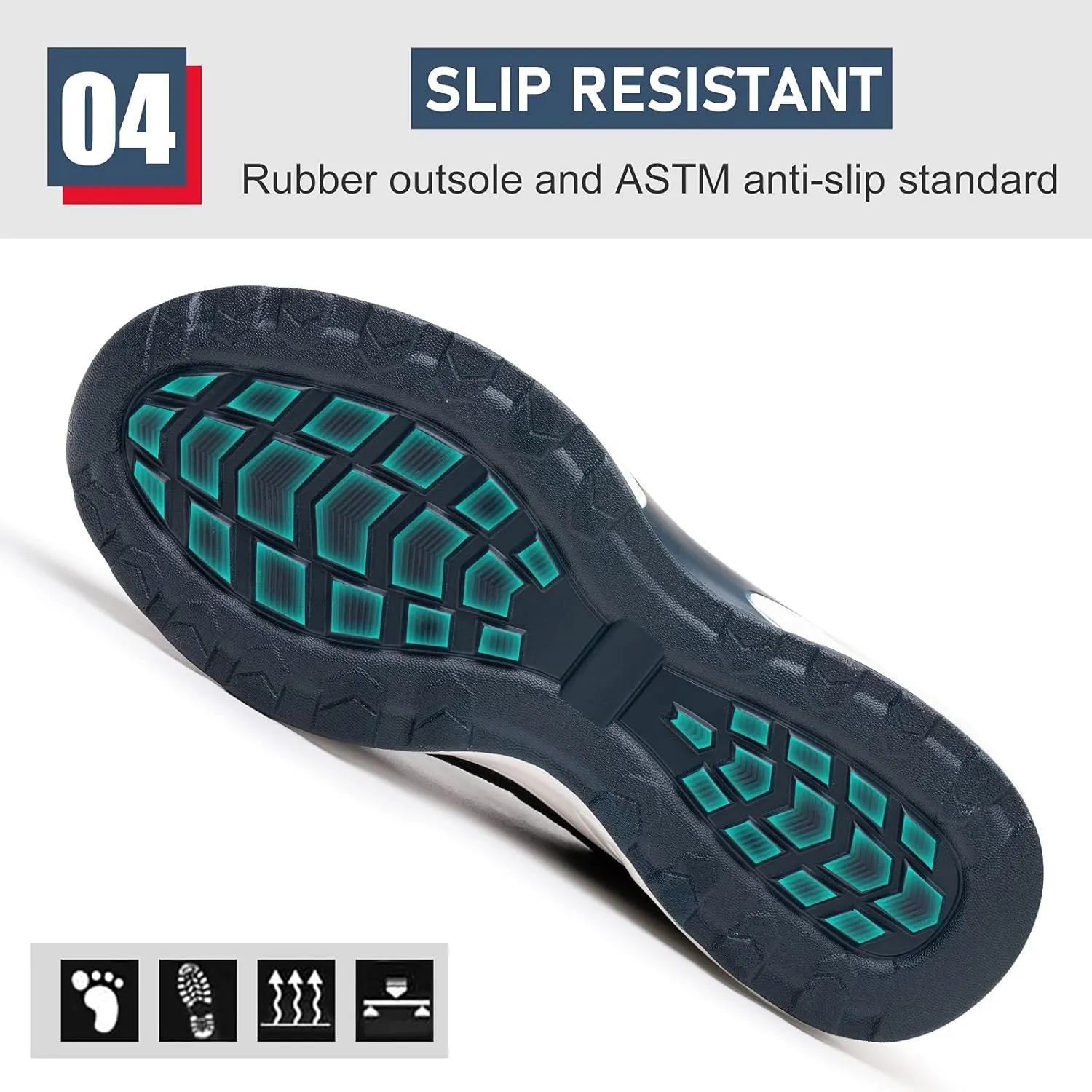 Steel Toe Shoes for Men Comfortable Safety Shoes Non Slip Steel Toe Sneaker