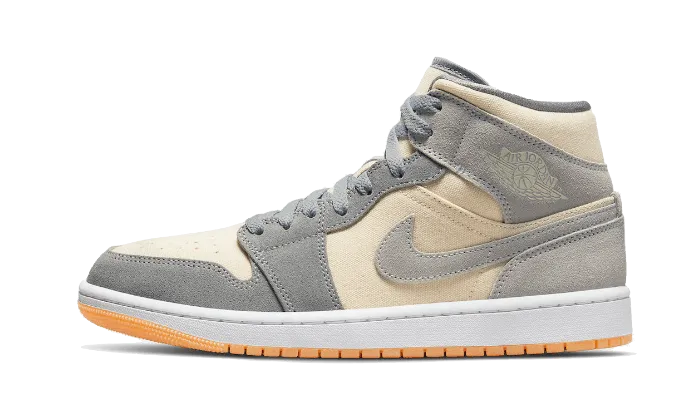 Custom Feel Hypergrip Texture Air Jordan 1 Mid Coconut Milk Particle Grey
