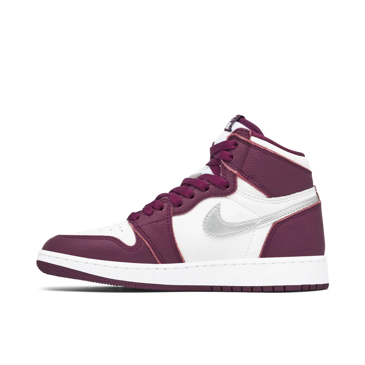 Flexible Soles narrow - toe - box shoes Jordan 1 Retro High OG Bordeaux (GS)