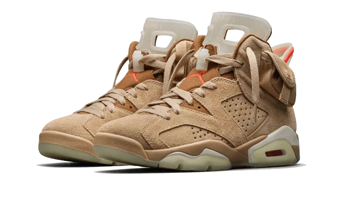 Shock Diffusion System Dual Density Sole Air Jordan 6 Retro Travis Scott British Khaki