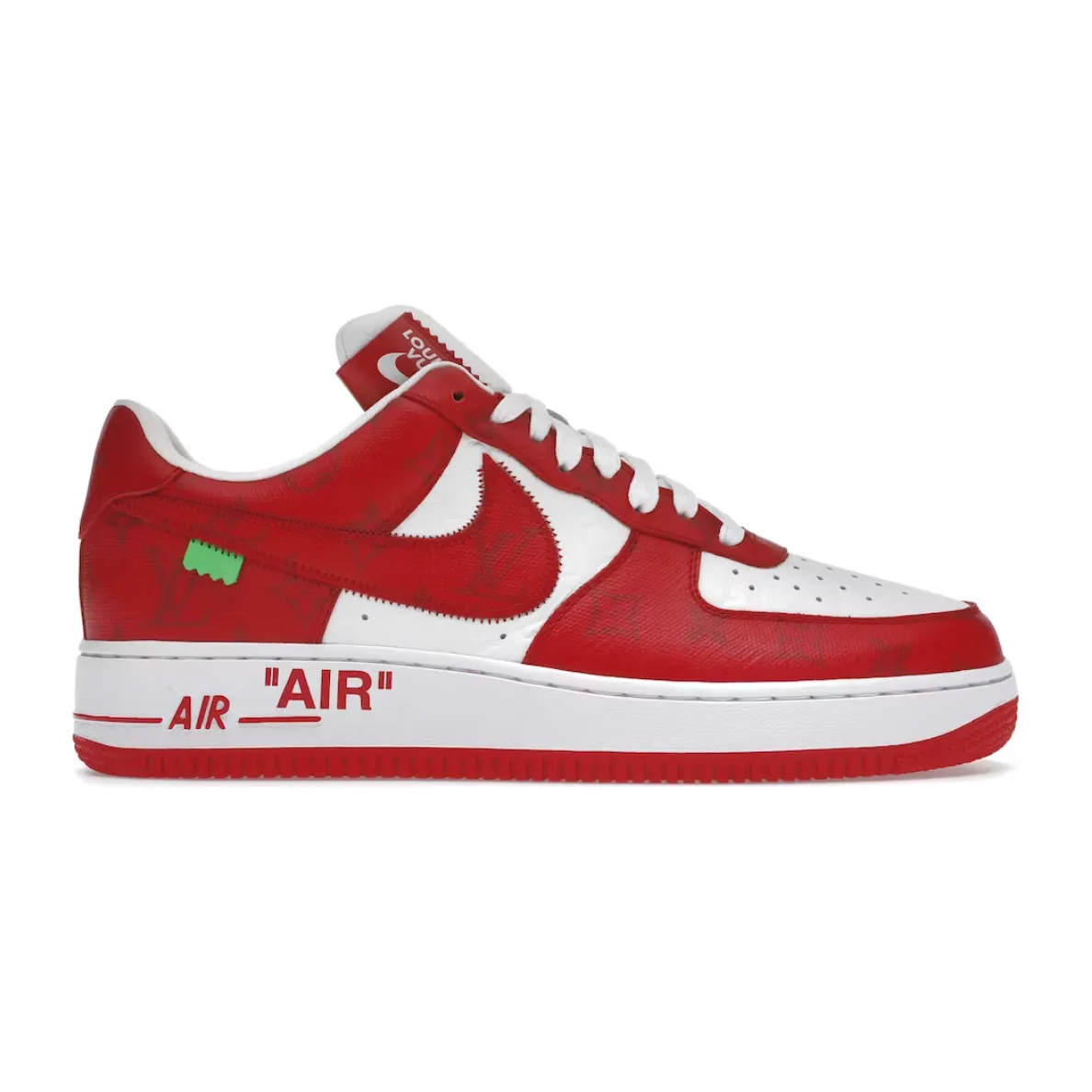 Louis Vuitton Nike Air Force 1 Low By Virgil Abloh White Red Open Feel