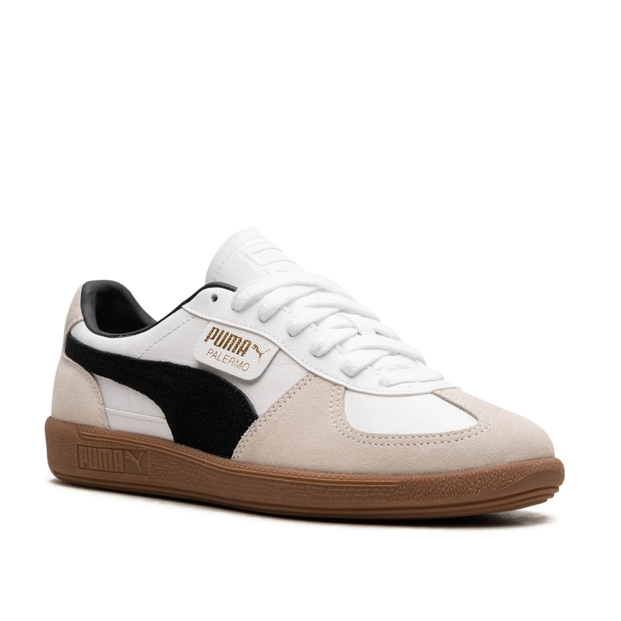 Breathable knit Puma Palermo White-Vapor Gray-Gum