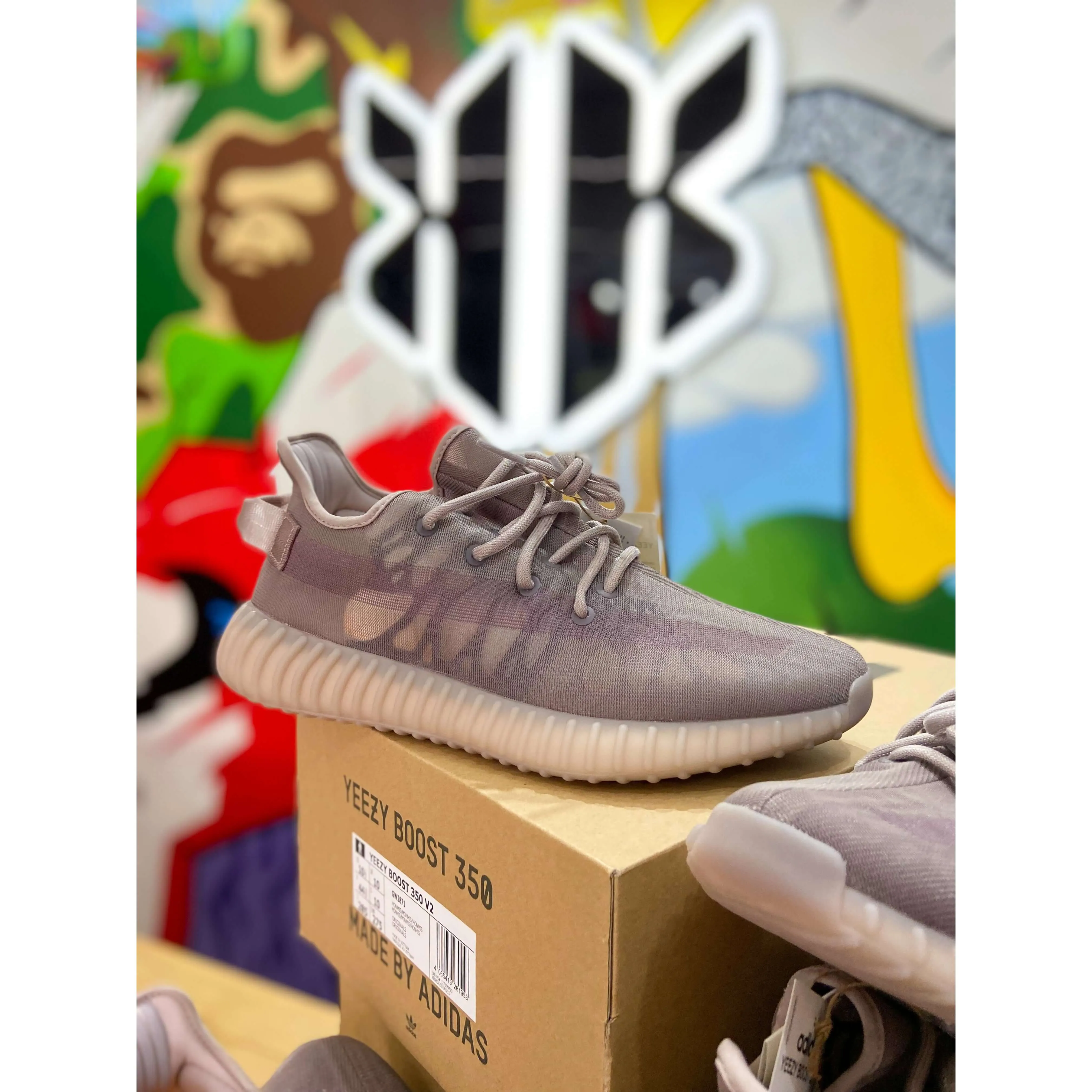 adidas Yeezy Boost 350 V2 Mono Mist Stair Step Breathable Linings