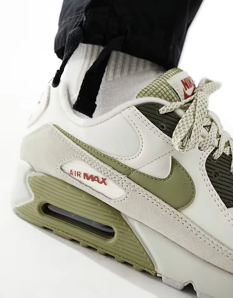 Nike Air Max 90  Kaki/taupe Adaptive Flex Notches Hyper Elastic Cushion