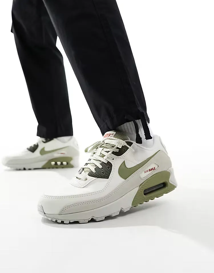 Nike Air Max 90  Kaki/taupe Non Slip Sole Relax Walk