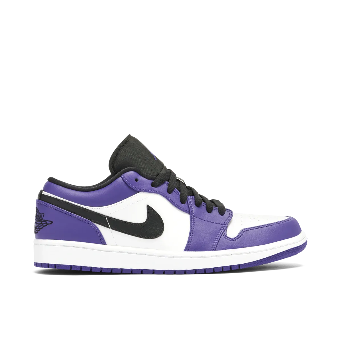 Jordan 1 Low Court Purple White flexible - sole - design shoes