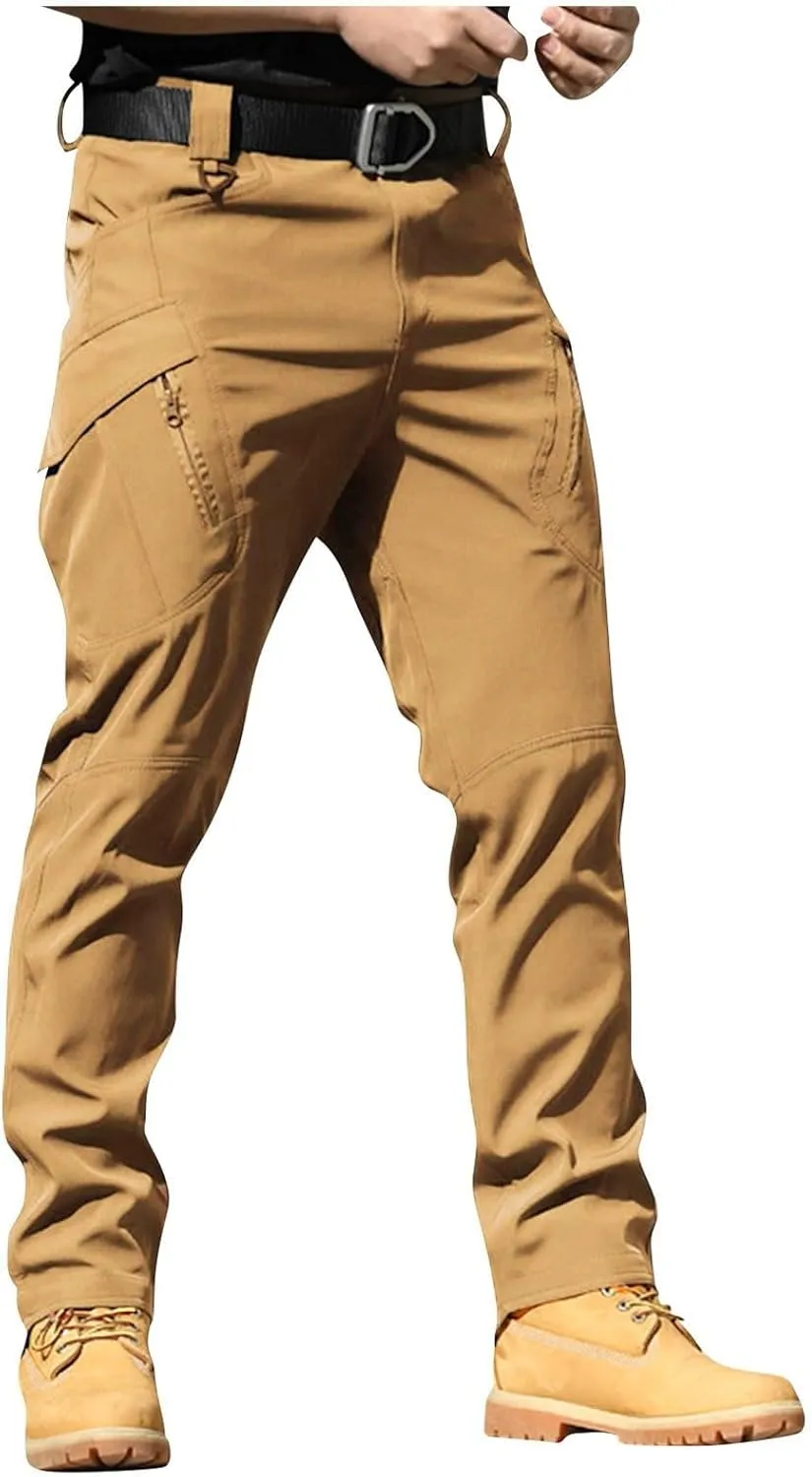 Tactical Cargo Pants for Men Ripstop Stretchy Work Pants Construction Flex Camo Waterproof Hiking Pants with Pockets