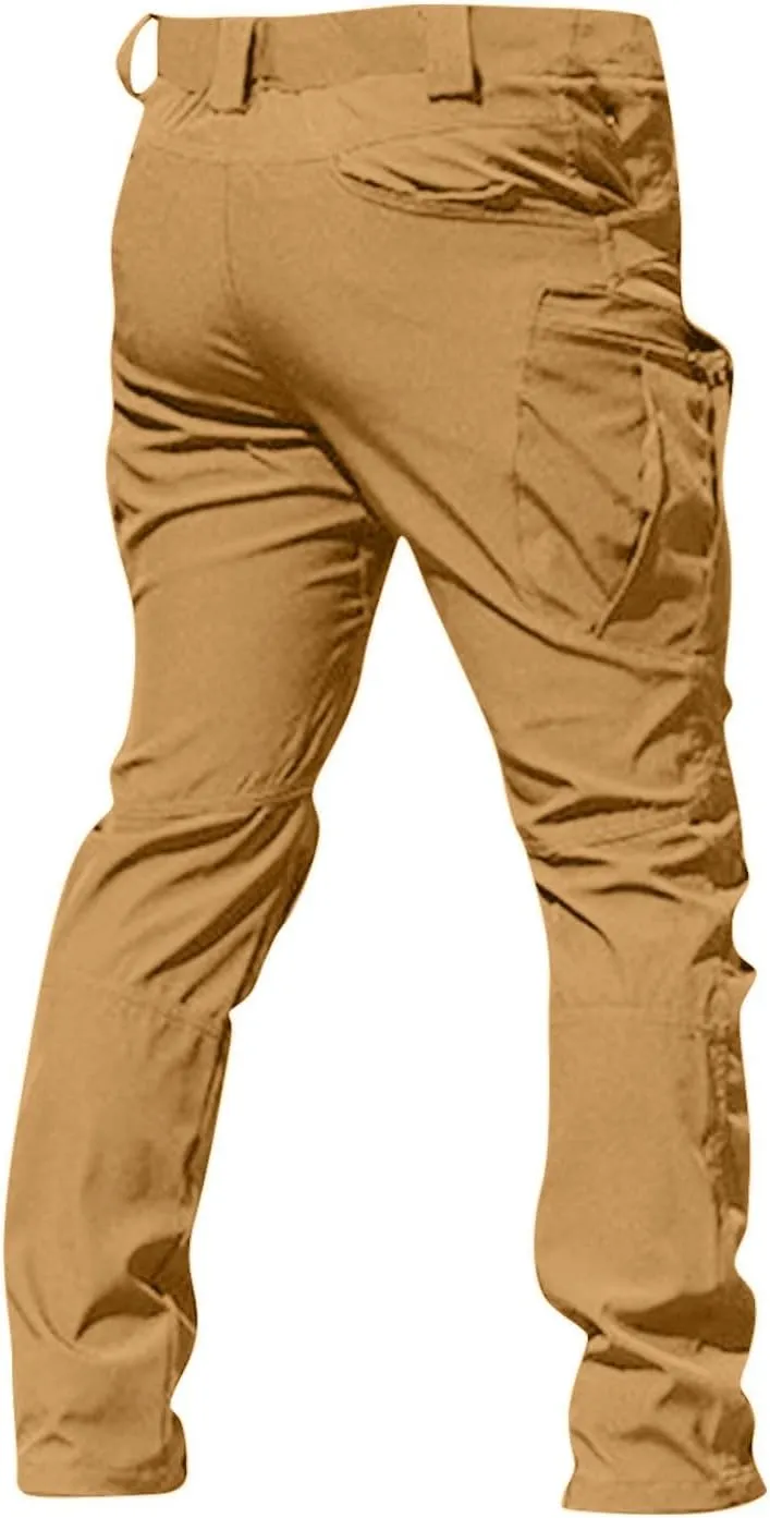 Tactical Cargo Pants for Men Ripstop Stretchy Work Pants Construction Flex Camo Waterproof Hiking Pants with Pockets