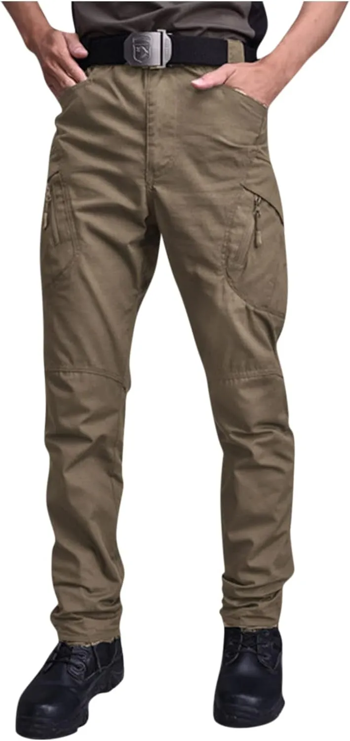 Tactical Cargo Pants Men's Ripstop Cargo Pants Tactical Pants for Men Outdoor Waterproof Hiking Pants with Multi Pockets