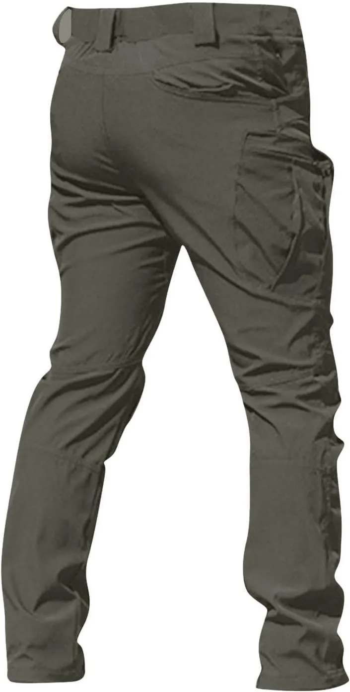 Tactical Pants for Men Waterproof Stretch Ripstop Cargo Pants with Multi Pockets Relaxed Fit Work Tapered Pants