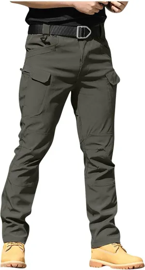 Tactical Pants for Men Waterproof Stretch Ripstop Cargo Pants with Multi Pockets Relaxed Fit Work Tapered Pants