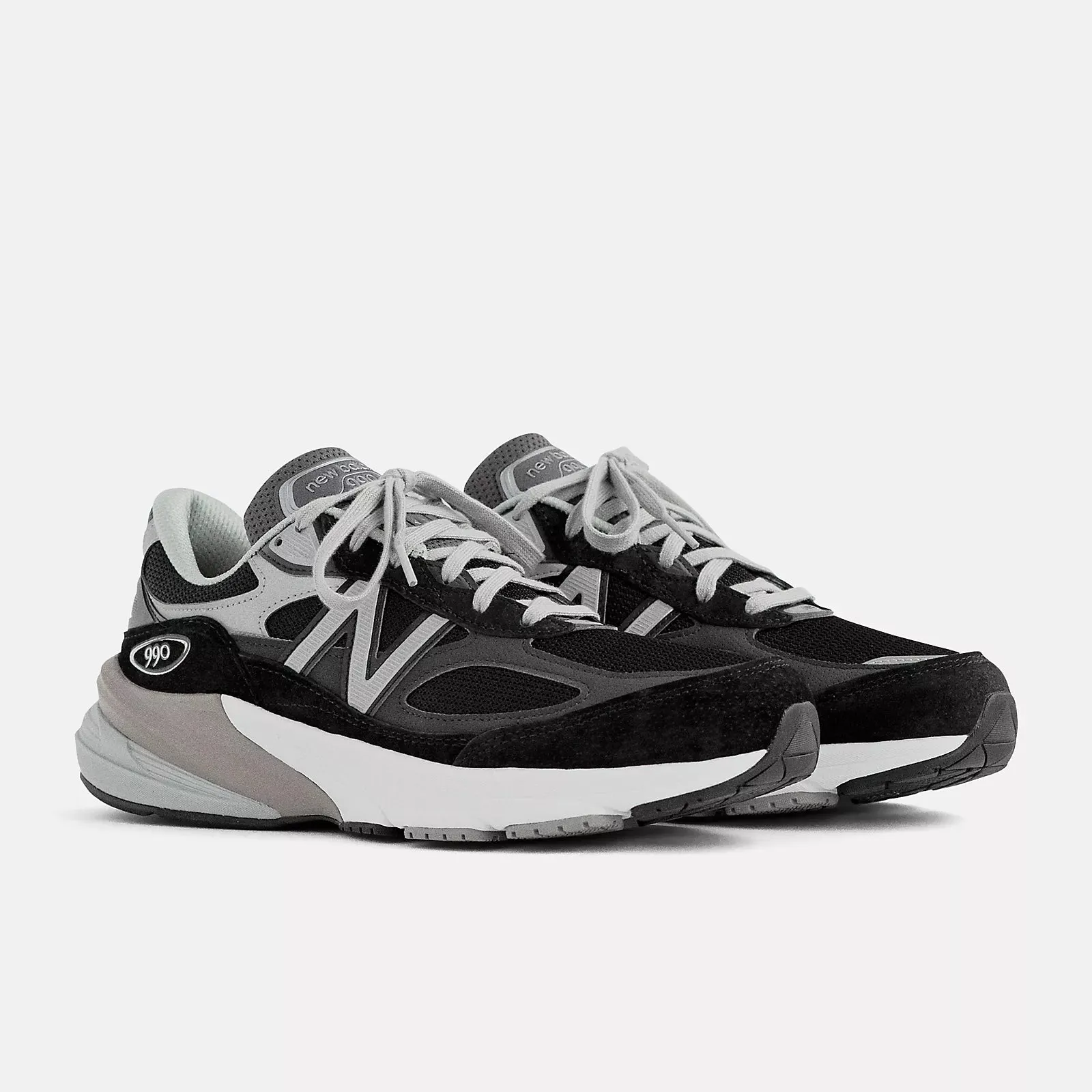 New Balance Made in USA 990v6 Shoes Black with White Gait Optimized