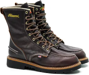 Thorogood 1957 Flyway 8” Waterproof Moc Toe Hunting Boots for Men - Full-Grain Leather with Slip-Resistant Heel Outsole and Shock-Absorbing Footbed, Briar Pitstop - 8.5 W US