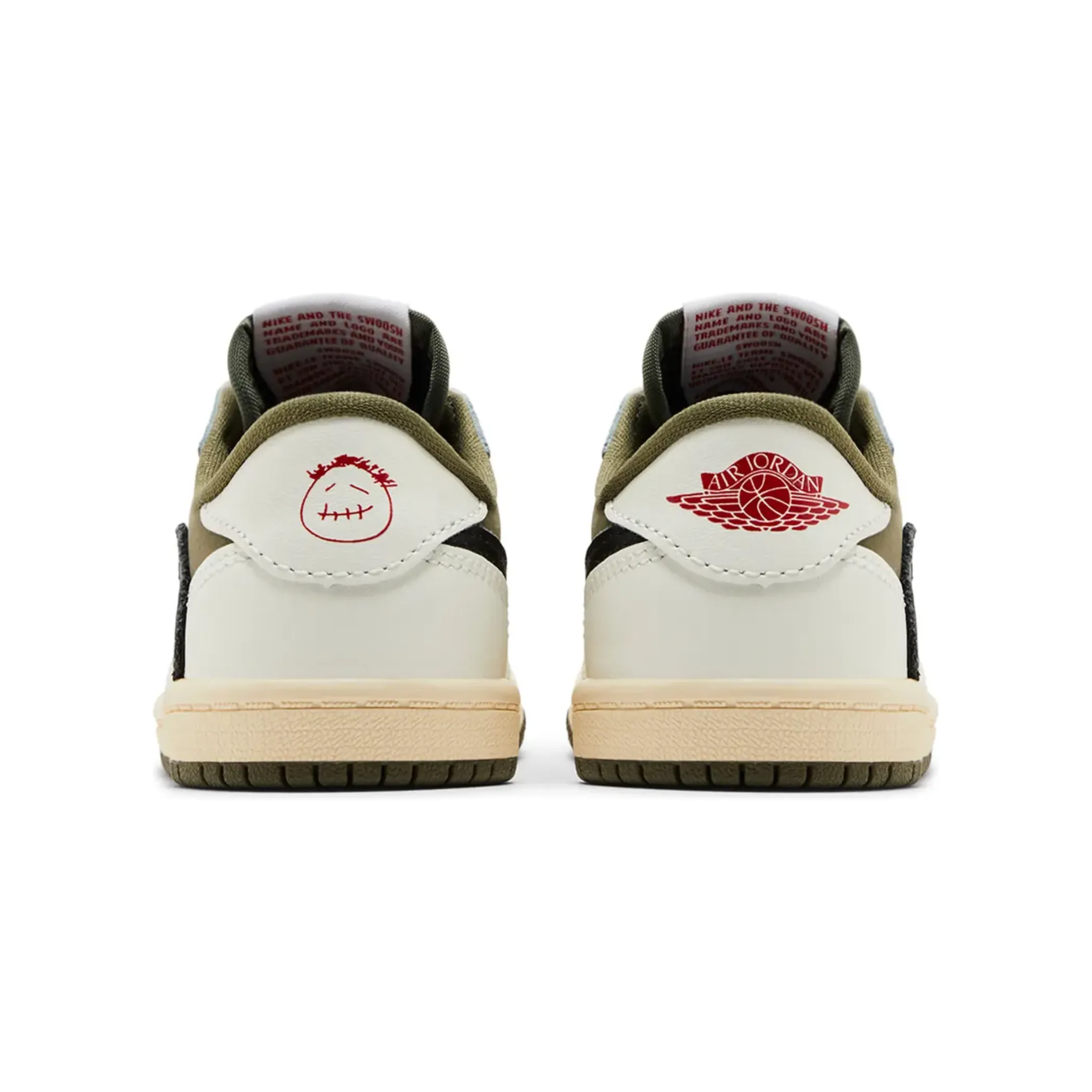 Jordan 1 Retro Low OG SP Travis Scott Medium Olive (TD) patent leather shoes Well-known