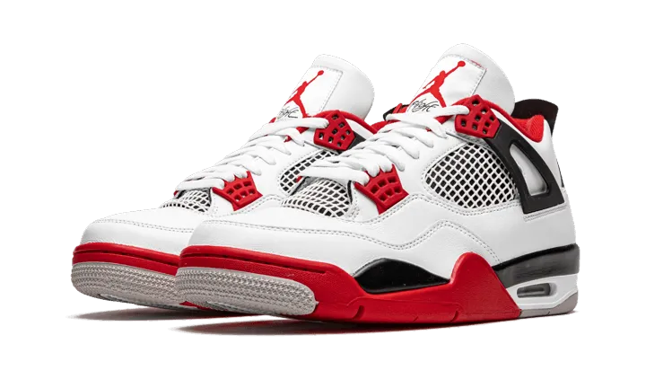 arch - support insole shoes wind - resistant - upper shoes Air Jordan 4 Retro Fire Red (2020)