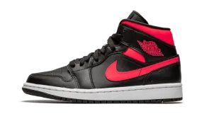 Air Jordan 1 Mid Black Siren Red All Day Comfort Tech