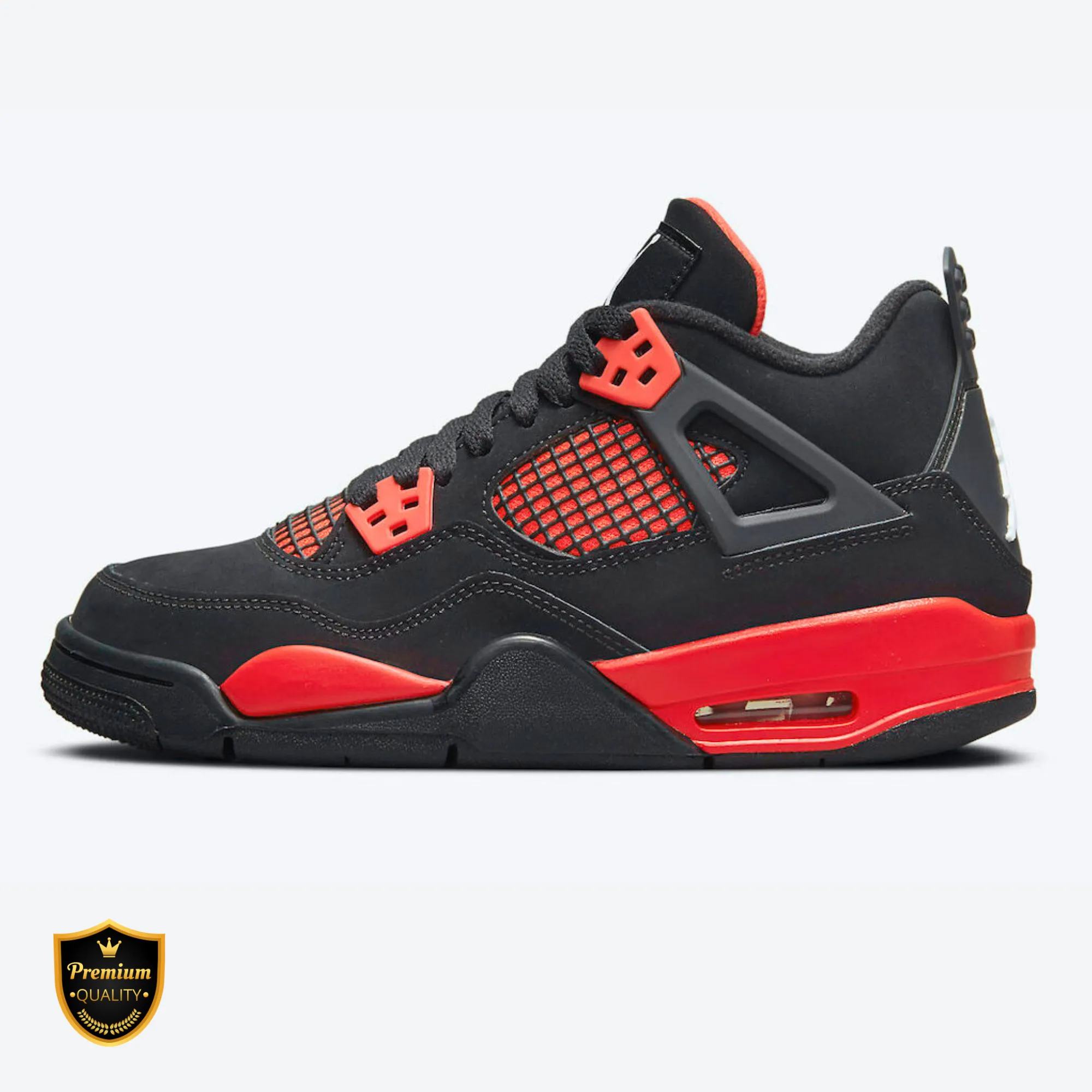 Cushioned Ankle Support Microfiber Layers Nike Air Jordan 4 Red THUNDER