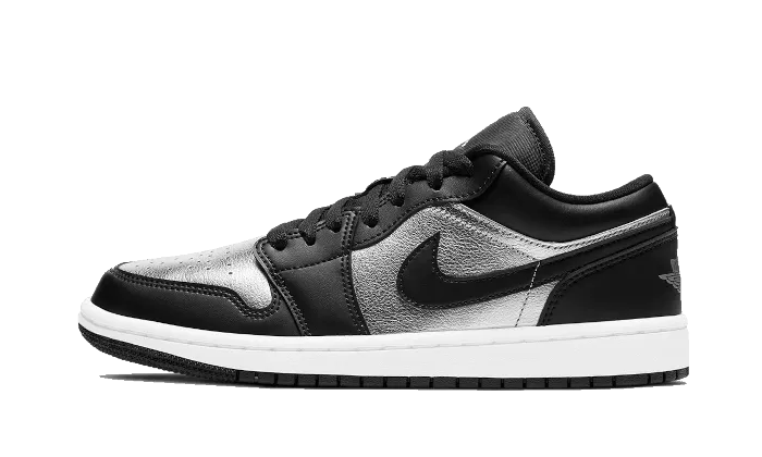 Smooth Ease Motion Vibe Air Jordan 1 Low SE Black Metallic Silver