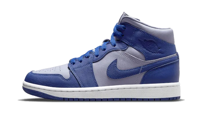 Slip On Style All Occasion Air Jordan 1 Mid SE Iron Purple Deep Royal