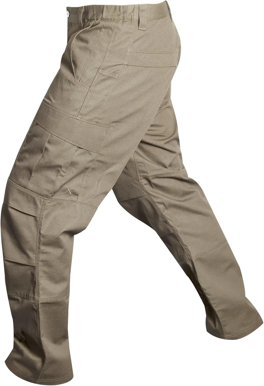 Vertx Phantom OPS Mens Tactical Pants Cargo Utility with Pockets, Lightweight Casual Outdoor Water-Resistant Work-Wear, EDC Gear Tactical Operations Pant, Relaxed-Fit,Desert Tan, 32x36