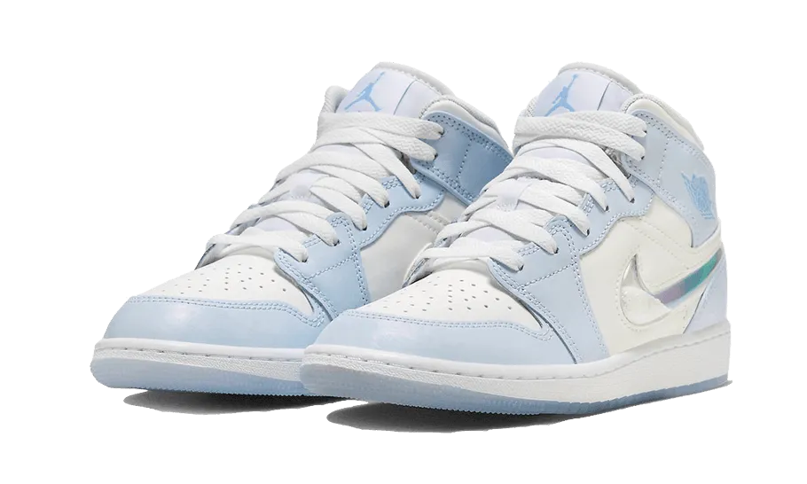 Air Jordan 1 Mid Glitter Swoosh Casual Outfit Crisp Look