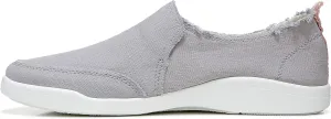 Vionic Women's Malibu Slip-ons Sneakers, Light Grey Canvas, 10