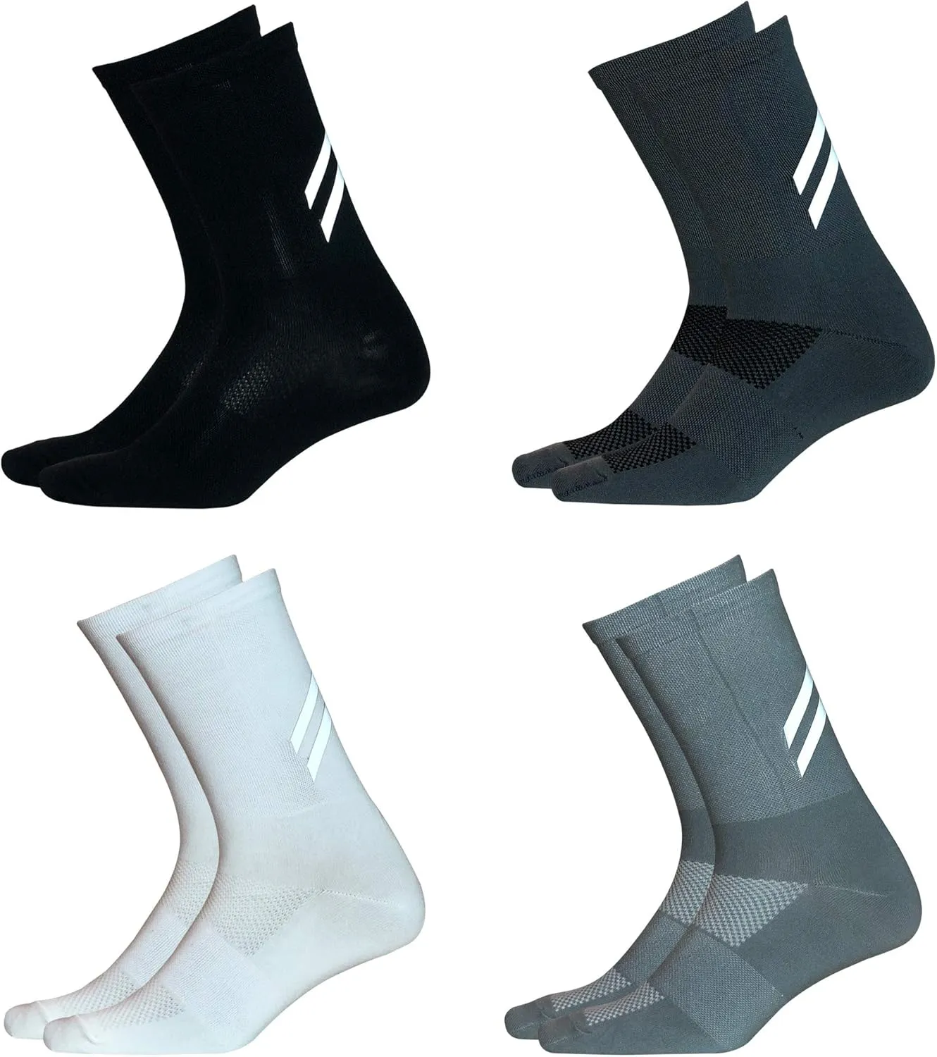 VWU Mens Womens Sports Socks Athletic Socks for Running Cycling Basketball Hiking Crew