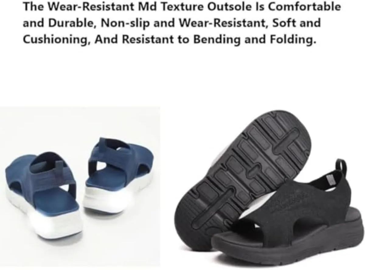 Washable Slingback Orthopedic Slide Sport Sandals, Women's Breathable Orthopedic Sandals Arch Support Wide Fit Shoes