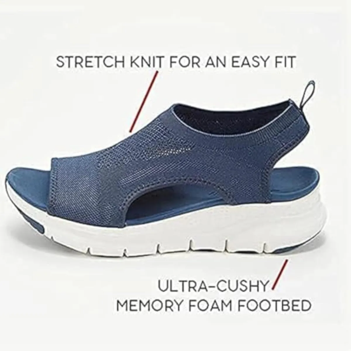 Washable Slingback Orthopedic Slide Sport Sandals, Women's Breathable Orthopedic Sandals Arch Support Wide Fit Shoes