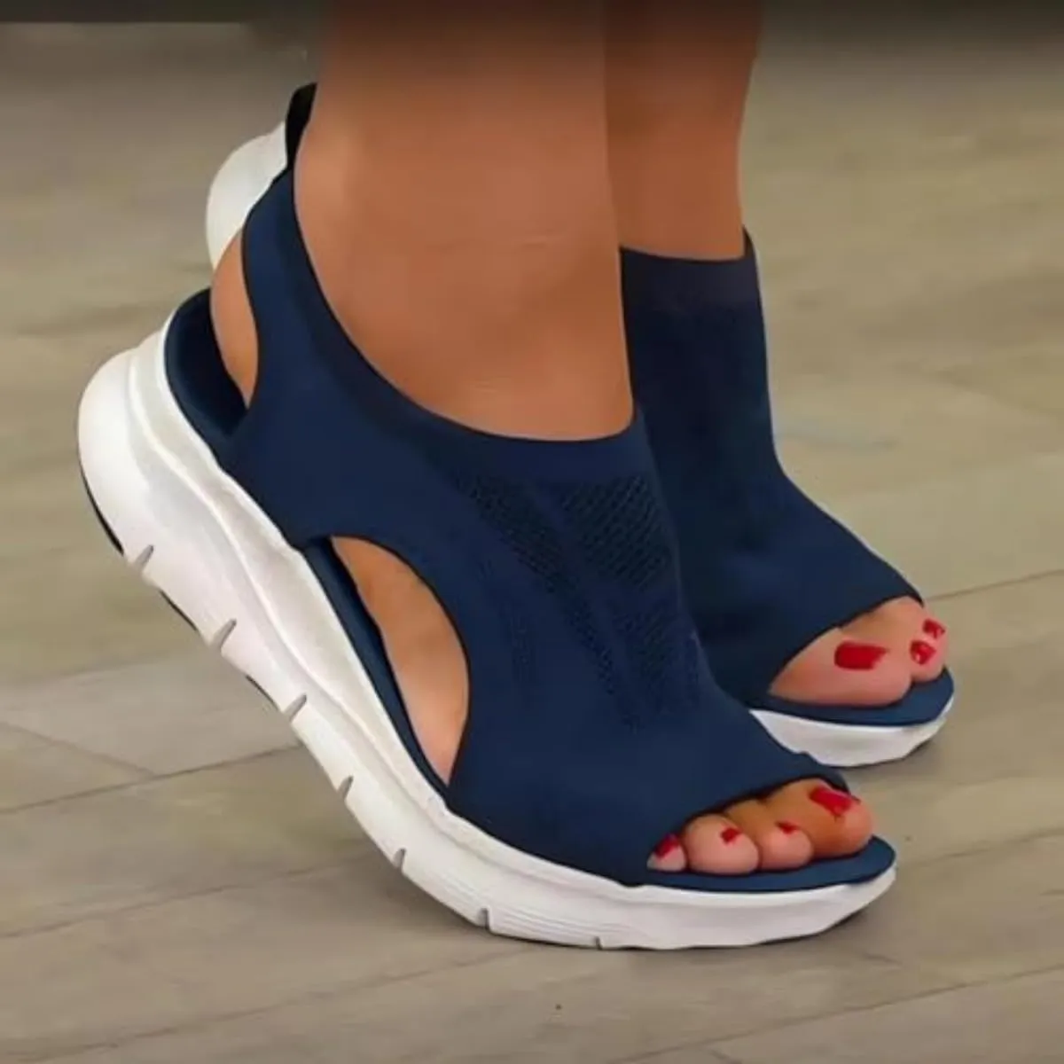 Washable Slingback Orthopedic Slide Sport Sandals, Women's Breathable Orthopedic Sandals Arch Support Wide Fit Shoes