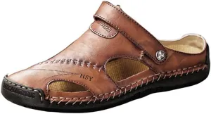 Wide Fit Sandals Casual Shoes Breathable Sandals Men's Leather Summer Outdoor Beach Men's sandals